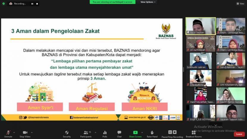 Baznas-Lembaga Terpilih Beasiswa Kemitraan Temu Perdana Baznas mengadakan pertemuan perdana dengan lembaga terpilih Beasiswa Kemitraan Baznas 2021.