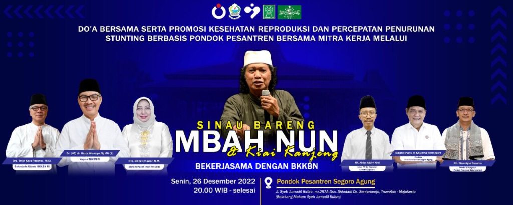 Siapkan Generasi Emas 2045, BKKBN Gandeng Cak Nun Getol Sosialisasi Stunting ke Pesantren di Mojokerto