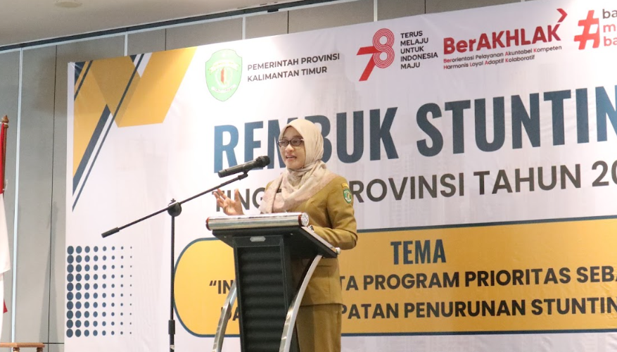 Percepatan Penurunan Stunting, Sekda Sri Laksanakan Rembuk Tingkat Provinsi Sri Wahyuni