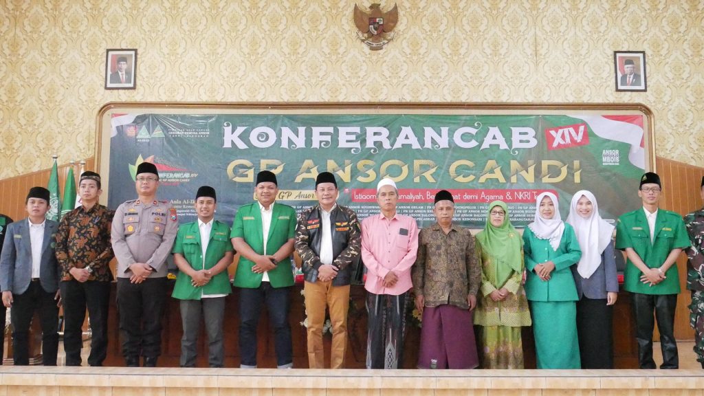 Konferensi Anak Cabang Gerakan Pemuda (Konfercab GP) Ansor resmi dibuka oleh Wakil Bupati Sidoarjo, H. Subandi, SH di Aula Kantor Kemenag Sidoarjo Minggu (5/5/2024).