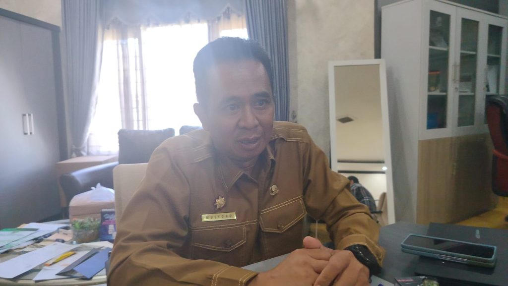 Mulyono, Kadisdikbud Kutim dalam wawancara di ruang kerjanya, Selasa (21/5/2024).