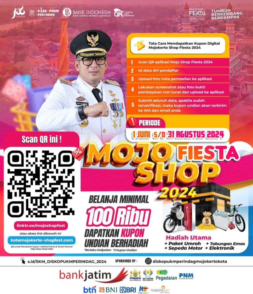 Mojo Shop Fiesta 2024: Meriahkan HUT ke-106 Kota Mojokerto dengan Semarak Diskon dan Hadiah Menarik