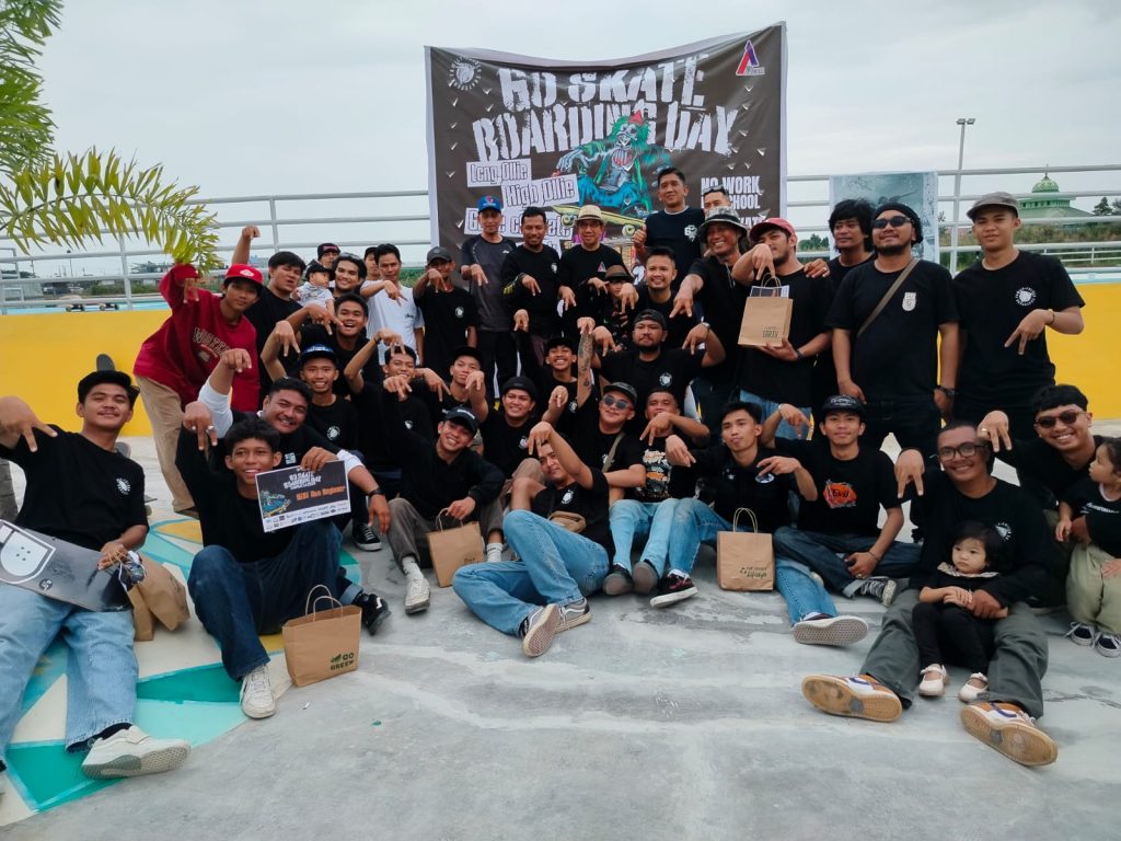 Ardiansyah Sulaiman, Bupati Kutim saat menghadiri'Go Skateboarding Day' di Folder Skate Park, Sangatta Utara, Sabtu (15/6/2024) (Ahmad/GOnews.id)
