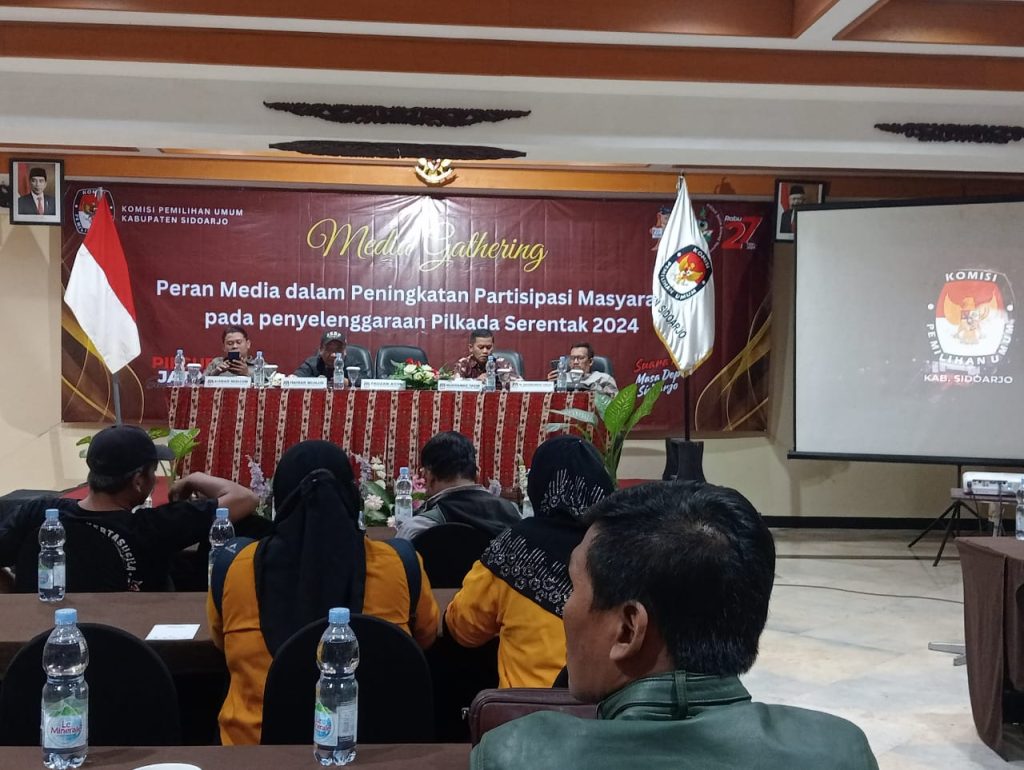 Suasana Gathering KPU Sidoarjo bersama Media di Royal Tretes View Hotel & Convention Pandaan - Pasuruan, Jum'at (26/7/2024).