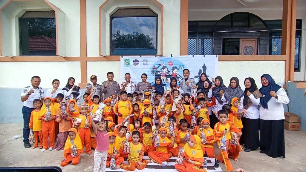 TK Negeri 1 Sangatta Utara saat mengikuti program Sadar Lalu-lintas Usia Dini (SALUD)