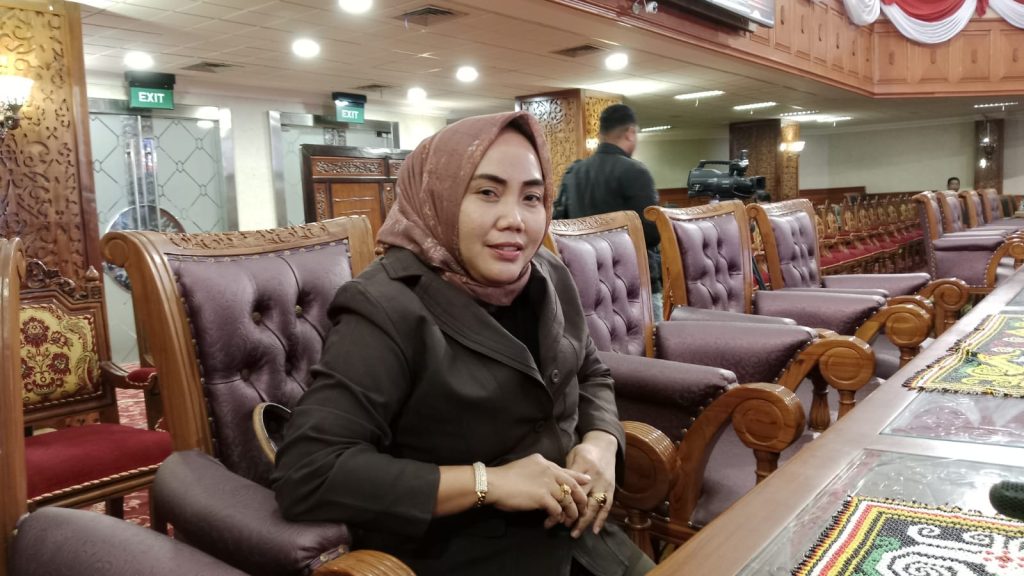 Leni Angriani, Anggota Komisi B DPRD Kutim di Gedung DPRD Kutim (Ahmad/GOnews)