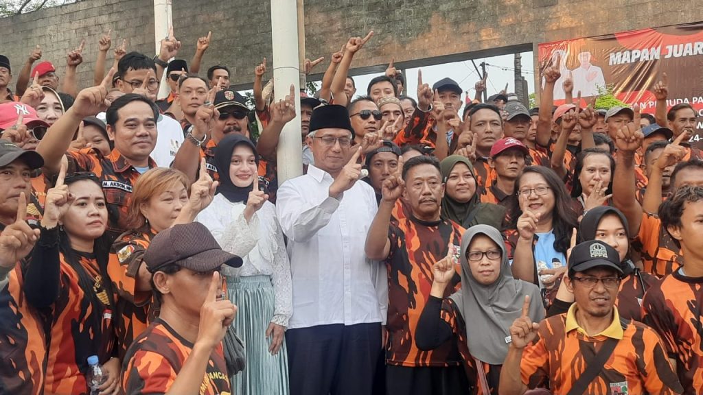 Pemuda Pancasila deklarasi dukungan terhadap paslon nomor urut 1 Vinanda Prameswati dan KH Qowimuddin Thoha (Vinanda-Gus Qowim) pada Pilwali Kediri 2024