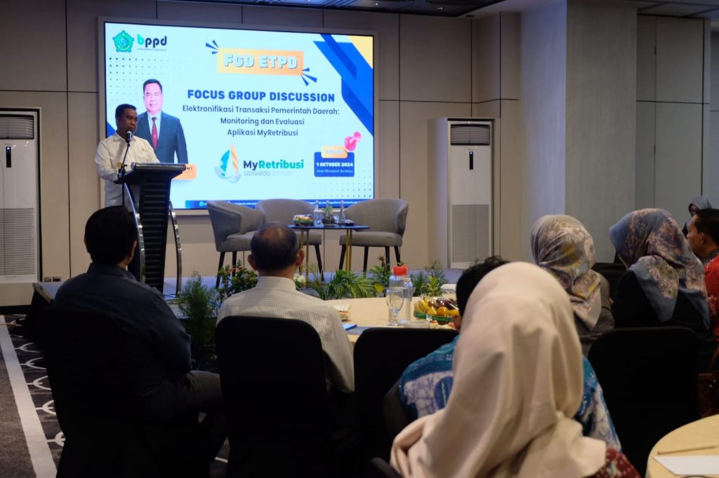 Pemkab Sidoarjo  menggelar Forum Group Discussion ETPD di Hotel Movenpick Surabaya, Selasa, (1/10/2024)