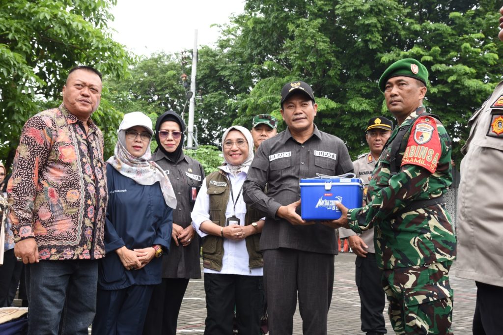 Apel Siaga Tanggap Cepat Penanganan PMK di Kantor Kecamatan Sukodono, Kamis, (23/1/2024).