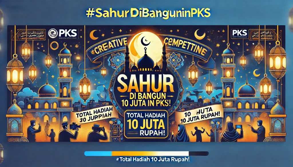 Partai Keadilan Sejahtera (PKS) mengadakan lomba video kreatif bertajuk #SahurDibanguninPKS dengan total hadiah sebesar 10 juta rupiah