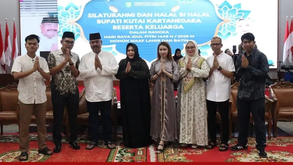 Halalbihalal Bupati Kukar Meriah dengan Tarian Samrah Bupati Kutai Kartanegara, Edi Damansyah,