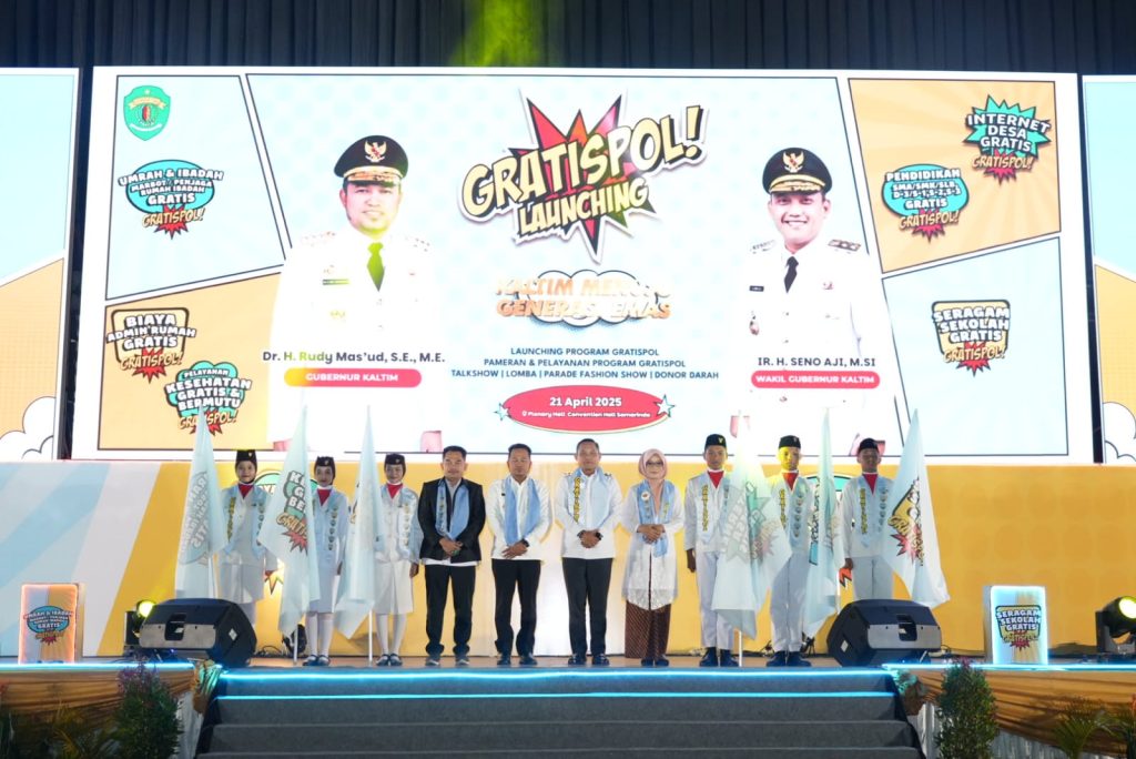 Gratispol Dimulai, Kaltim Gratiskan Pendidikan hingga Umrah Pemprov Kalimantan Timur resmi luncurkan Gratispol Generasi Emas di Plennary Hall Gelora Kadrie Oening, Senin (21/4/2025)
