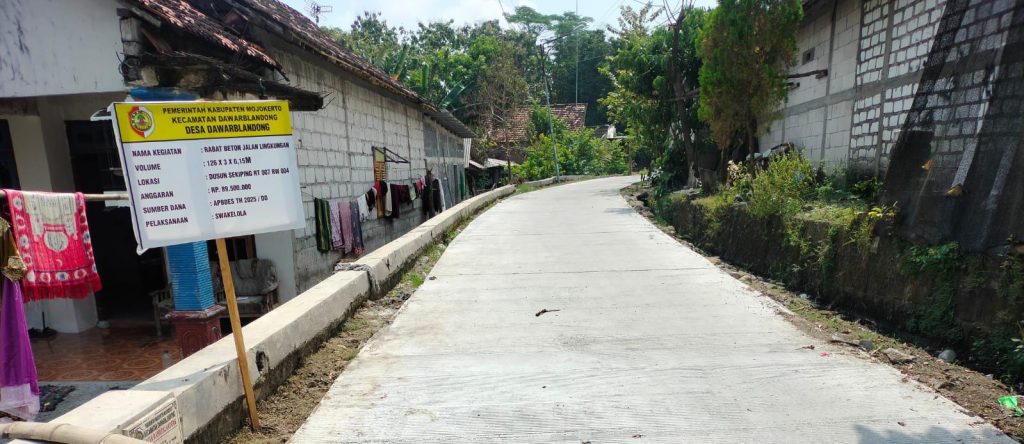 Jalan rabat beton di Dusun Sekiping, Mojokerto rampung (HB/GOnews.id)