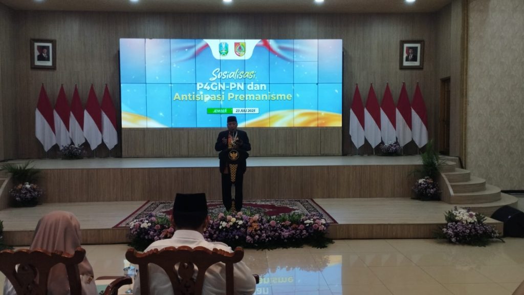 Bakesbangpol), sosialisasi program P4GN-PN dan antisipasi premanisme digelar di Pendopo Wahyawibawagraha, Jember