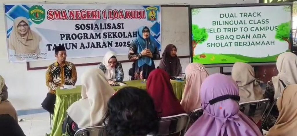 Suasana Sosialisasi kelas bilingual pertama di tahun ajaran 2025/2026 SMAN 1 Loa Kulu Kukar