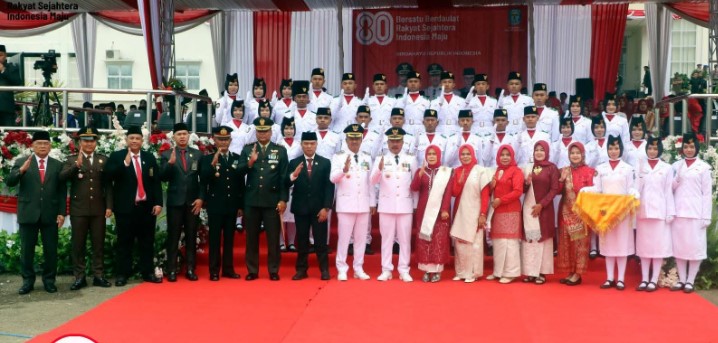 Bupati Kerinci Pimpin Upacara HUT RI ke-80 di Lapangan Pemda Pemkab Kerinci menggelar upacara peringatan HUT RI ke-80 di Lapangan Pemda Kerinci pada Minggu (17/8/2025),