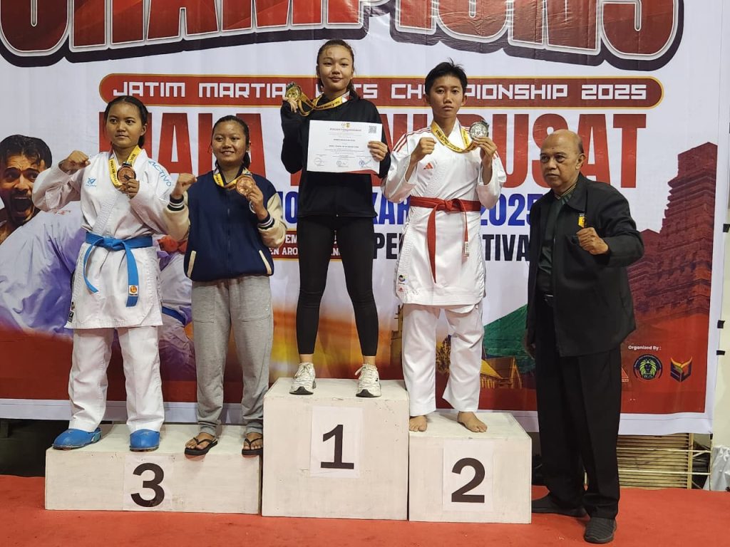 Kadet Unhan RI Sabet 8 Medali di Kejuaraan Karate KONI Pusat Kejuaraan Karate Piala KONI Pusat 2025 di GOR Ken Arok, Malang, Jawa Timur, Sabtu–Minggu (6–7/9/2025)