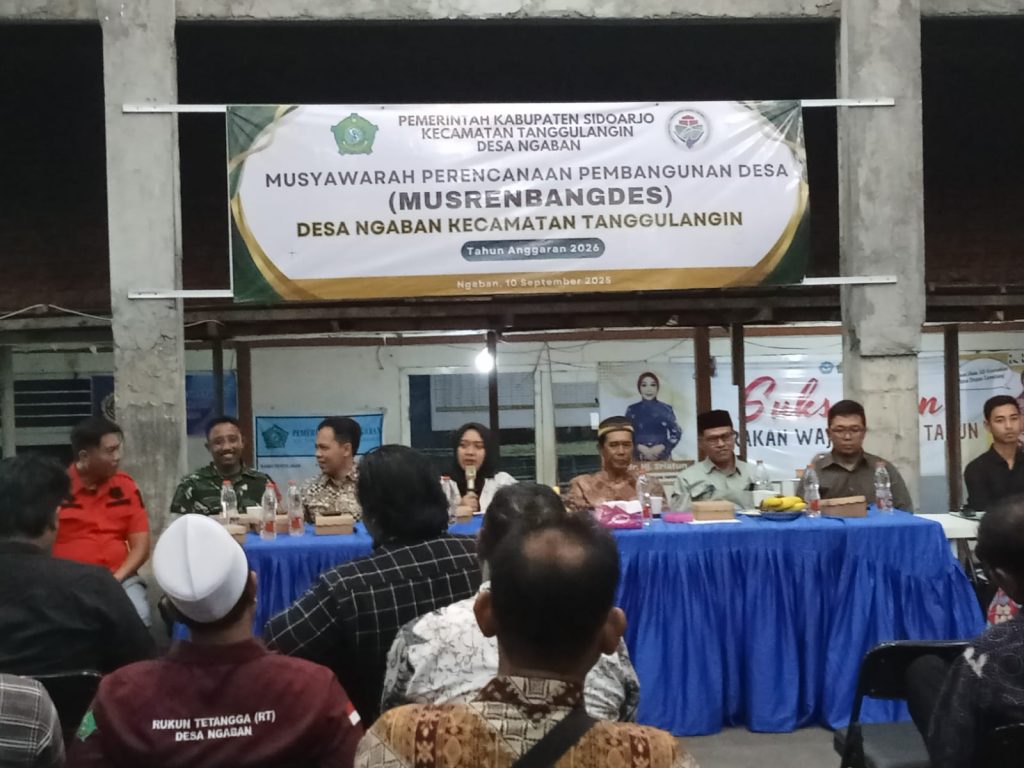 Musrenbangdes Ngaban tahun anggaran 2026,di Aula Kantor Desa Rabu malam(10/9/2025)
