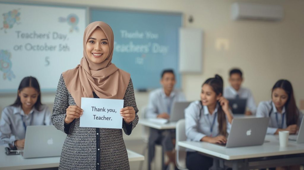 Hari guru adalah hari untuk mengapresiasi meraka dan AI bukan pengganti mereka. (Pict: AI-Rich)