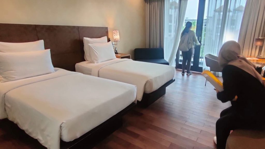 Salah satu pojok ruangan Condotel rampasan dari terpidana TPPU yang merupakan eks Kadishub DK Jakarta, Udar Pristono di Kecamatan Kuta, Kabupaten Badung Foto: Puspenkum Kejaksaan Agung
