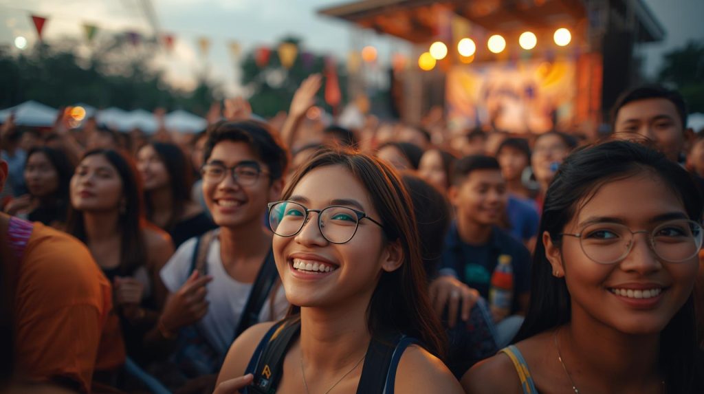 Kumpulan anak muda yang mengikuti konser di bulan Oktober. (Pict: AI-Rich)