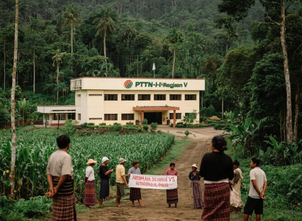 Petani Ijen Ultimatum PTPN I, Sengketa Lahan Makin Memanas Foto ilustrasi kondisi konflik agraria PTPN dan petani ijen bondowoso