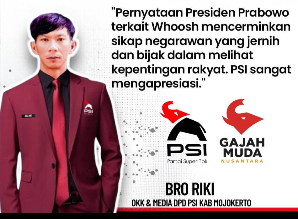 PSI Nilai Prabowo Negarawan Bijak Soal Proyek Kereta Cepat Whoosh