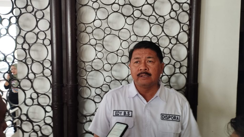Kadispora Jember Edy Budi Susilo sesuai acara rapat koordinasi di Kantor Pemkab Jember (Edi Mulyono/GOnews.id)