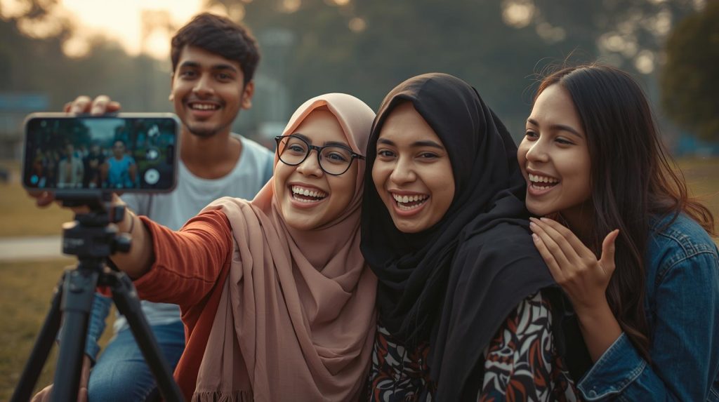 Sekelompok turis asing yang belajar Bahasa Sunda yang mejadi ide konten TikTok. (Pict: AI-Rich)