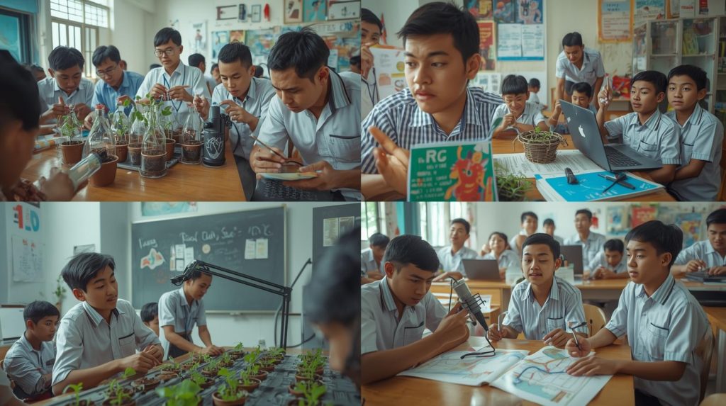Ide PjBL Paling Realistis untuk Hari Guru Ilustrasi murid yang membuat hadiah untuk hari guru dengan ide PjBL. (Pict: AI-Rich)
