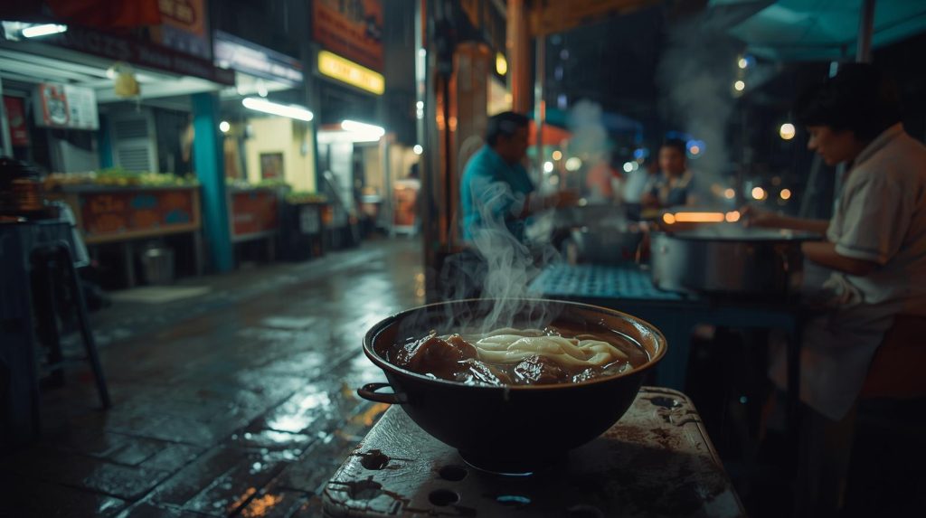 Potret makanan hangat streetfood daerah Bandung. (Pict: AI-Rich)