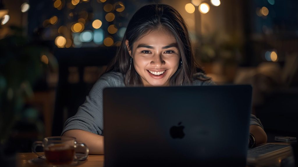 Social Commerce & Live Shopping: Transparansi, Etika, dan Pentingnya Testimoni Jujur Potret wanita muda mengikuti live shopping pada event flash sale. (Pict: AI-Rich)