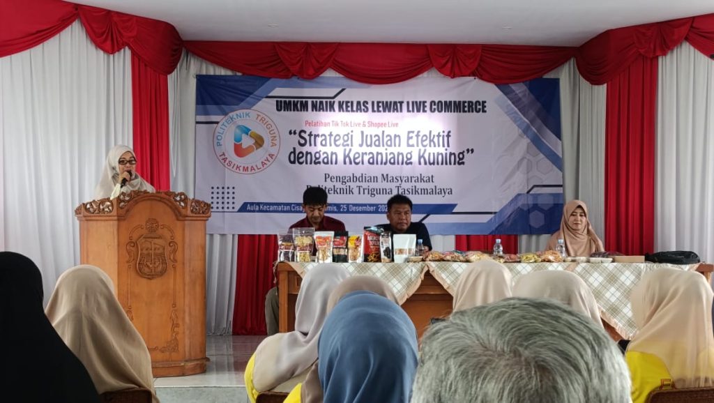 Event Pelatiham TikTok Live dan Shopee Live untuk UMKM di Aula Kecamatan Cisayong. (gonews.id)