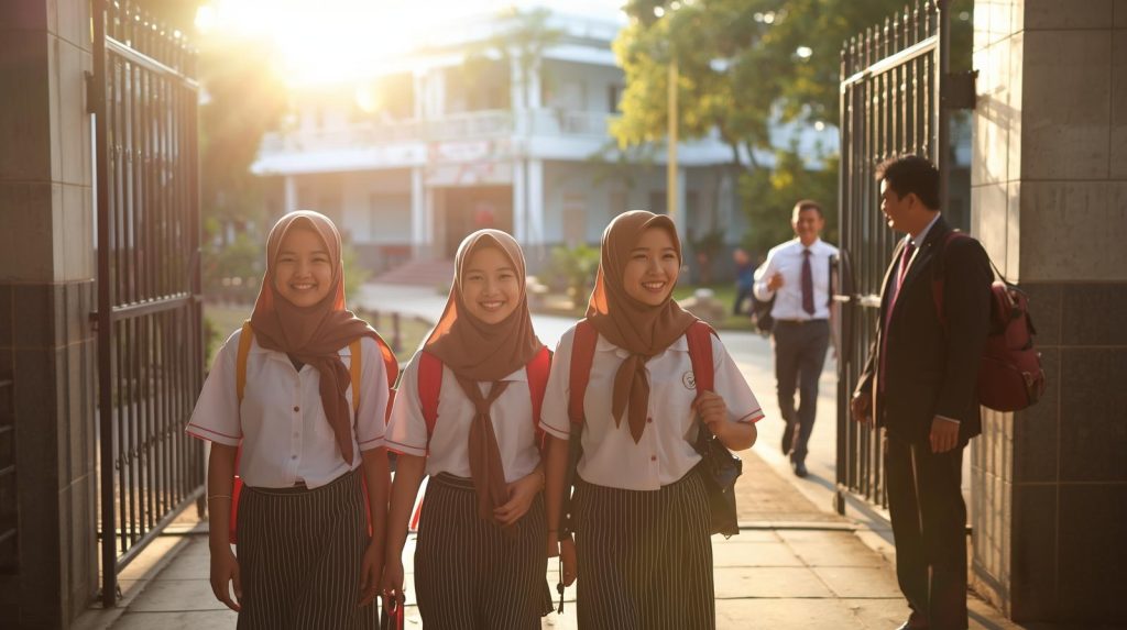 Dinamika Baru di Semester Awal 2026 Potret para siswa yang menyambut tahun ajaran baru di tahun 2026. (Pict: AI-Rich)