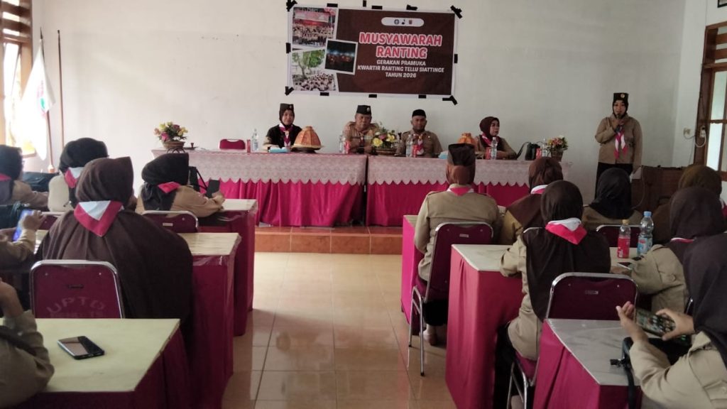 Potret kegiatan musyawarah kwartir ranting tellu siattinge, Kamis (22/01/2026). (gonews.id)