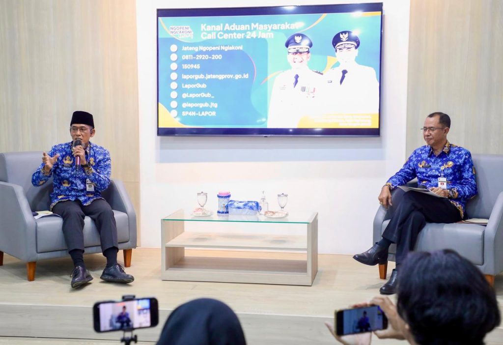 PKB Jateng 2026 Tetap, Diskon 5 Persen Disiapkan Sekda Jateng Sumarno dan PLT Badan Pendapatan Daerah (Bapenda) Jateng Muhammad Masrofi, (Ganang GOnews.id)