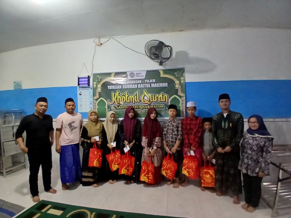 Santunan anak yatim oleh Yayasan rohman baitul makmur, sppg padasan pujer bondowos. 14/3/2026