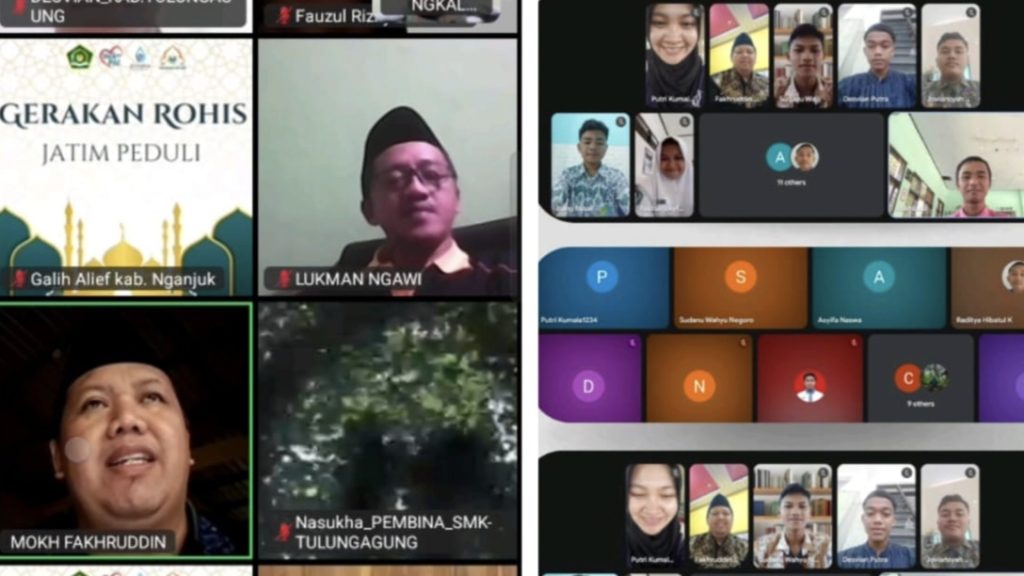 Rohis Jatim Ajak Pelajar Dukung Gerakan Wakaf PAI Sosialisasi Gerakan wakaf PAI bagi pelajar Jatim, Jumat (13/3/2026) (tangkap layar kegiatan)