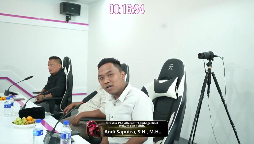 Direktur Eksekutif PAR Alternatif Indonesia Andi Saputra saat ikuti forum "Gus Bupati Menjawab ". Foto istimewa