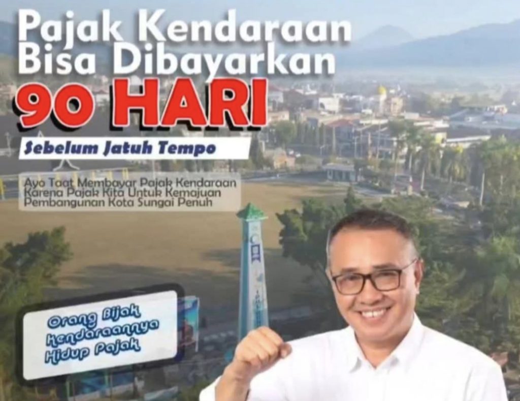 Taat Pajak Dorong Sungai Penuh Kian Maju Pemkot sungai penuh ajak masyarakat taat bayar pajak kendaraan (Vina/GOnews.id)