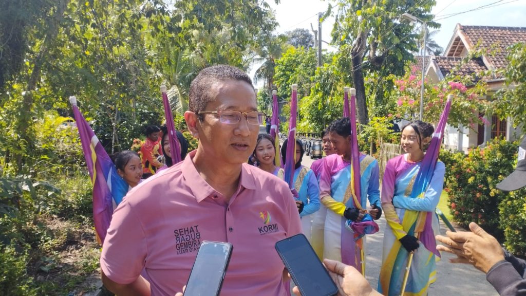 Ketua KORMI Jember H .Tri Basuki saat di wawancara.Foto Edi Mulyono