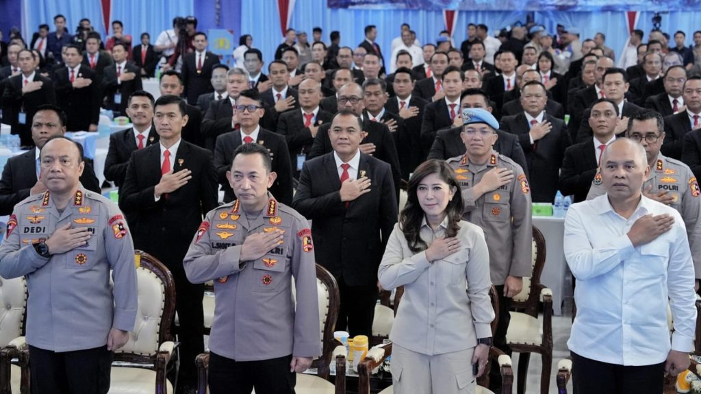 Kapolri Jenderal Polisi Listyo Sigit Prabowo saat membuka secara resmi Rakernis Reskrim Polri T.A. 2026, di Mabes Polri, Kamis (7/5/2026). Foto: Humas Polri