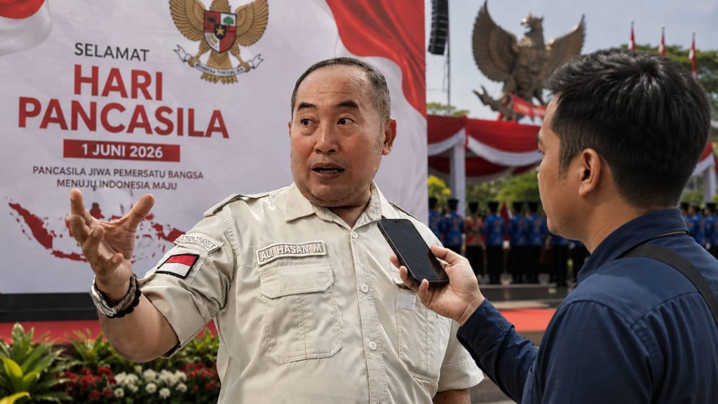 AHM Ajak Pemuda Jadi Motor Kemajuan Indonesia Ali Hasan Mun'in (AHM) saat Hari Pancasila, Senin (1/6/2026) (Doni/GOnews.id)