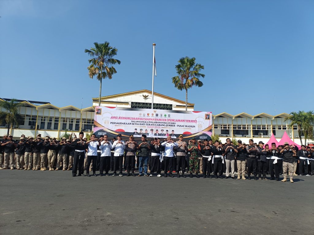 Acara apel kebangsaan, jelang agenda besar PSHT bulan Suro.Foto Edi Mulyono