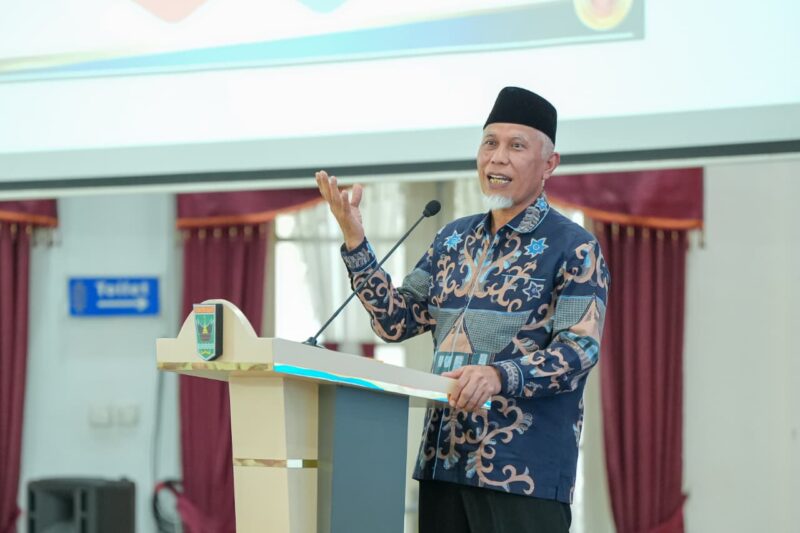 Mahyeldi Dorong OPD Sumbar Terus Berinovasi Gubernur Sumbar Mahyeldi Ansharullah saat Bimtek IID di Auditorium Gubernuran Sumbar, Padang, Rabu (10/6/2026). (Foto : Dioni/Gonews.id)