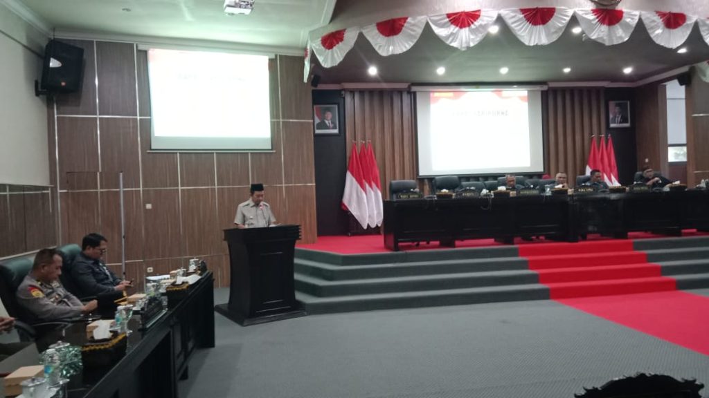 Rapat Paripurna Penyampaian Nota Penjelasan Raperda Tentang Pertanggungjawaban Pelaksanaan APBD Tahun Anggaran 2025 di Ruang Graha Paripurna DPRD Kabupaten Bondowoso, Senin (29/6/2026) (Doni/GOnews.id)