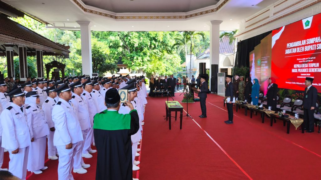 Suasana Pelantikan Kepala Desa Sidoarjo 2026 (nug/GOnews.id)