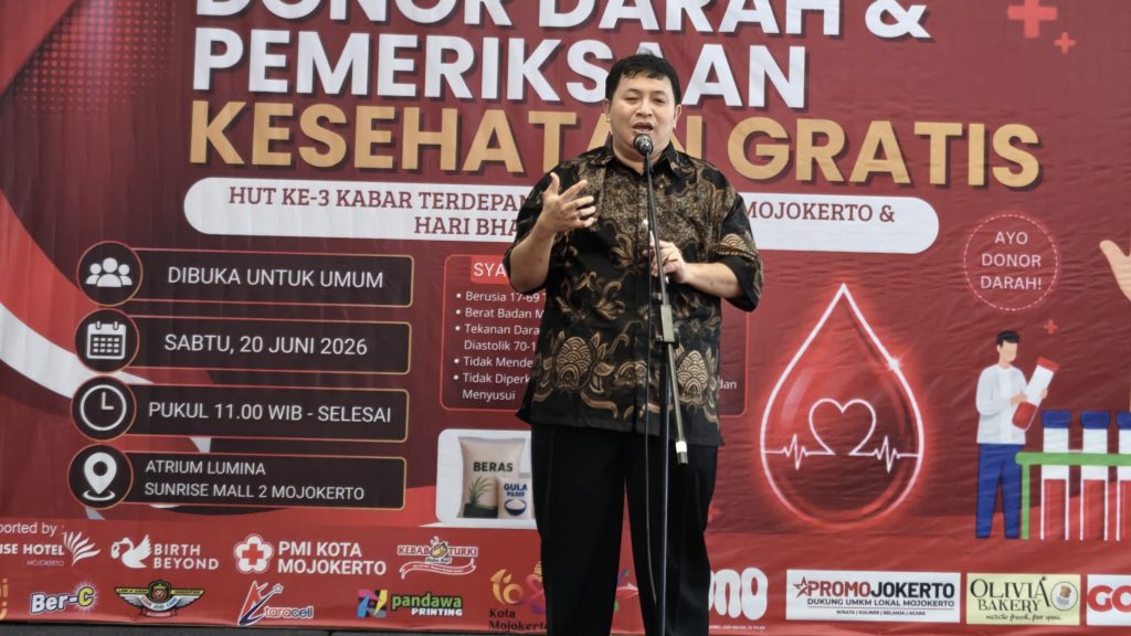 Semangat Kemanusiaan Mengalir, Ratusan Warga Padati Donor Darah di Sunrise Mall Mojokerto Dewan Redaksi Kabar Terdepan, Andy Yuwono