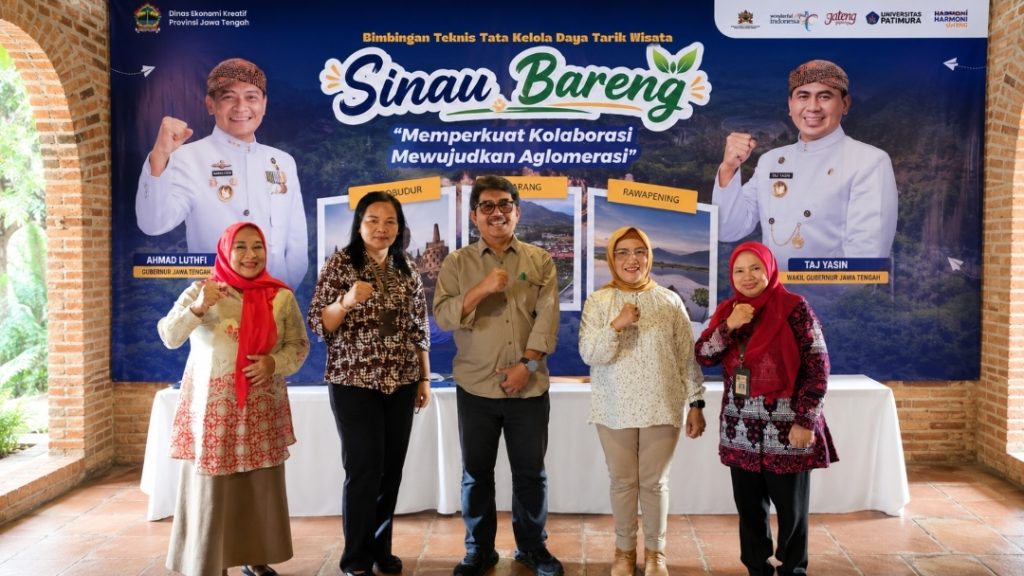 Titah ListioriI,Cicilia Eni Kurniati, ST, MM , Mardijono Nugroho,Henni Mulyani, SE., MAP.,MA dan perwakilan Dinas pariwisata kabupaten Semarang Di Fort Willem Ambarawa (GOnews.id)