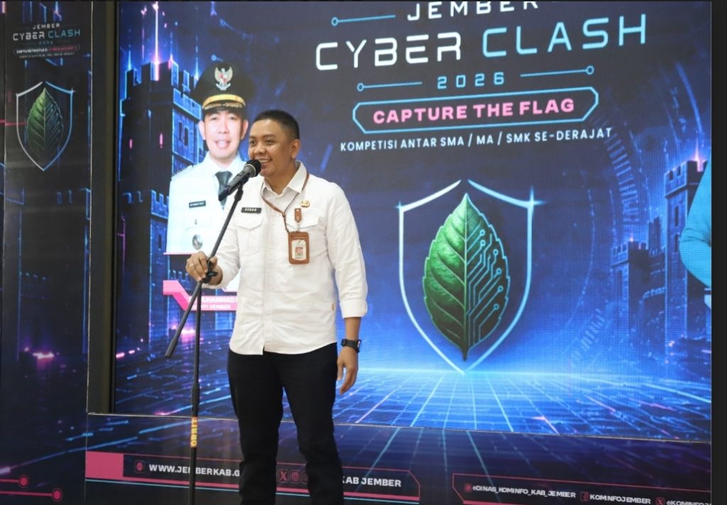 Kepala Dinas Komunikasi dan Informatika Kabupaten Jember Jeane Dealen Nangka saat memberikan sambutan.Foto Diskominfo